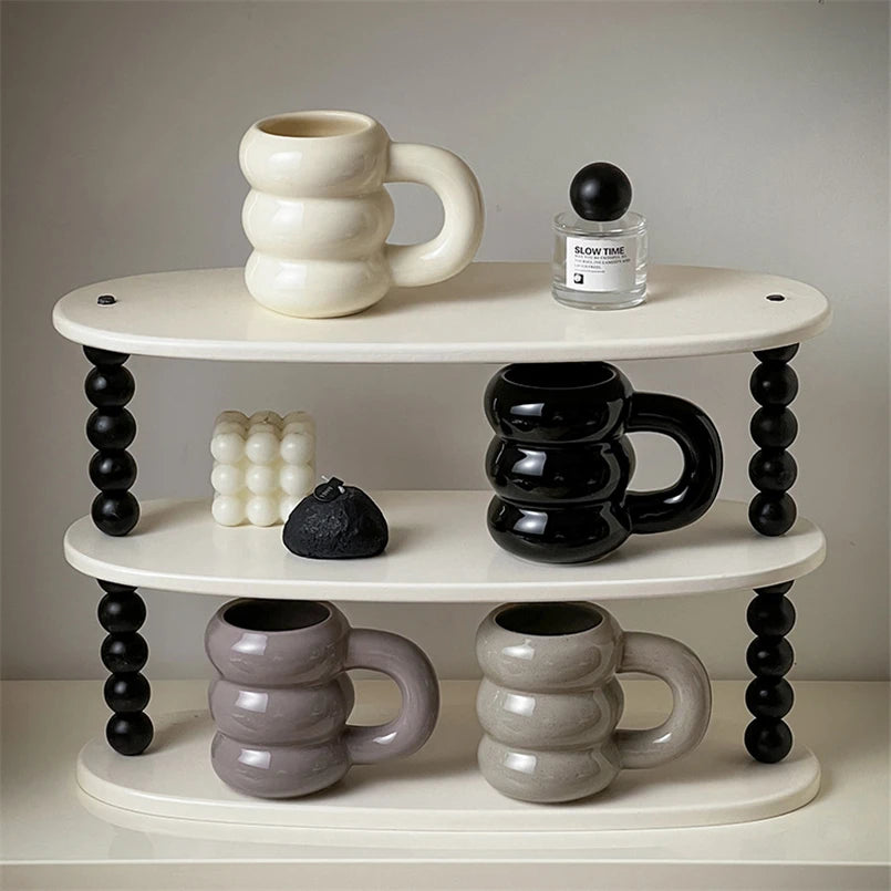 Cute Thicken Ceramic Handle Cups