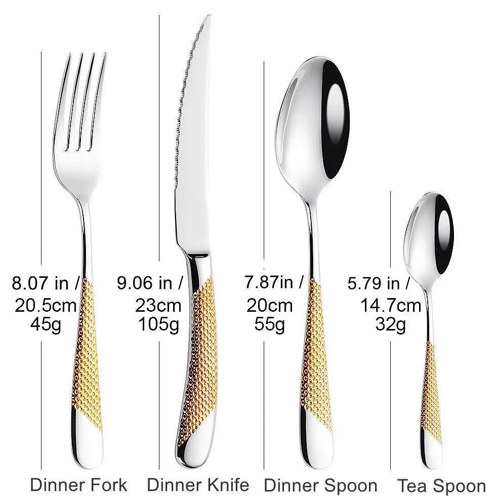 Gold Plated Luxury Cutlery Set