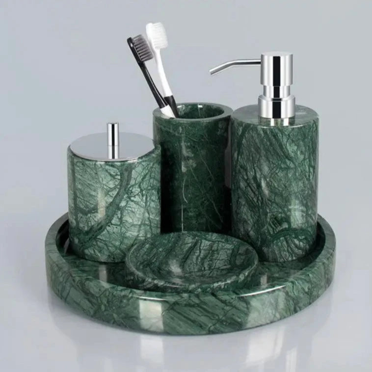 Green Marble Bathroom Set